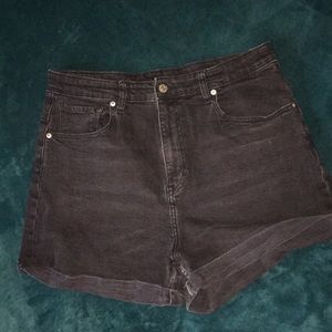 Super high waisted jean shorts